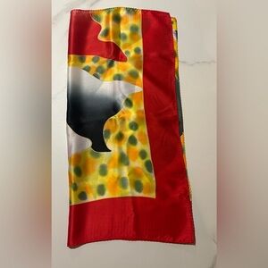 Vibrant Abstract Silk Scarf